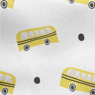 Lively Big School Bus Jersey Backed Fleece