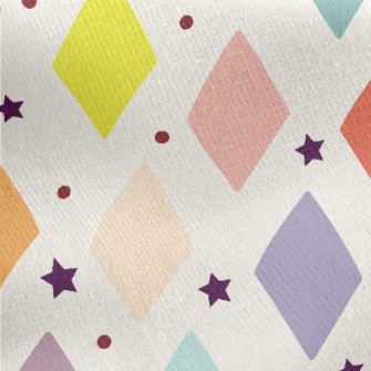 Stars And Colorful Blocks Jersey Backed Fleece