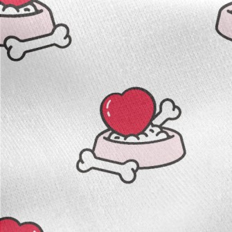 Love Dog Bone Bowl Jersey Backed Fleece