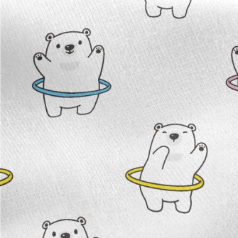 Hula Hoop White Bear Jersey Backed Fleece