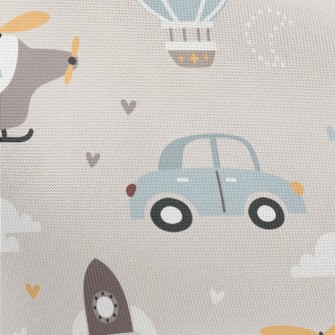 Helicopter Hot Air Balloon Car Pongee