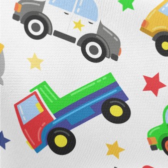 Colorful Cartoon Transportatio Pongee