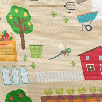 Leisurely Farm Life Pongee