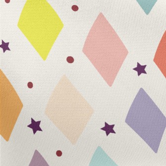 Stars And Colorful Blocks Pongee