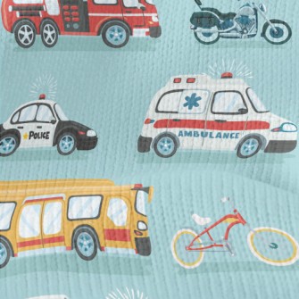Ambulance Police Car Fire Truc Stretch Jersey