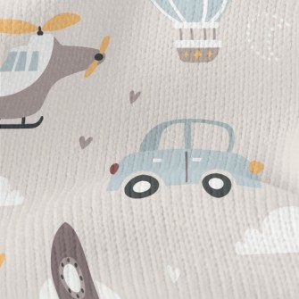 Helicopter Hot Air Balloon Car Stretch Jersey