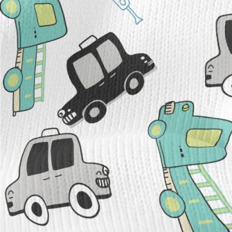 Busy Taxis And Trucks Stretch Jersey