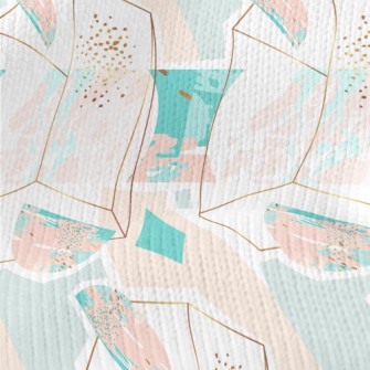 Irregular Strips Of Color Stretch Jersey