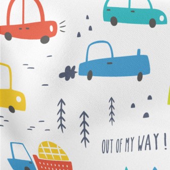 Heavy Traffic Cars Lightweight Cotton Poplin