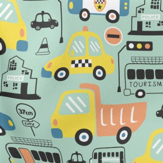 Fluorescent Big Truck Car Lightweight Cotton Poplin