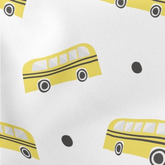 Lively Big School Bus Lightweight Cotton Poplin