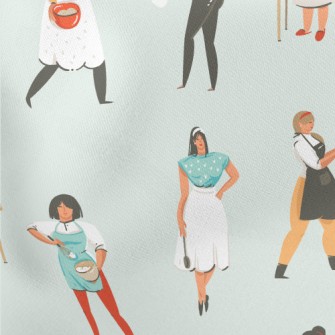 Woman Who Cooks Seriously Lightweight Cotton Poplin