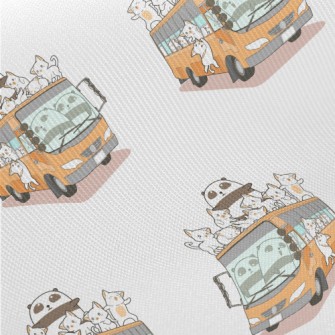 Panda Bus Midweight Cotton Poplin