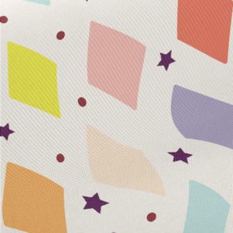 Stars And Colorful Blocks Midweight Cotton Poplin