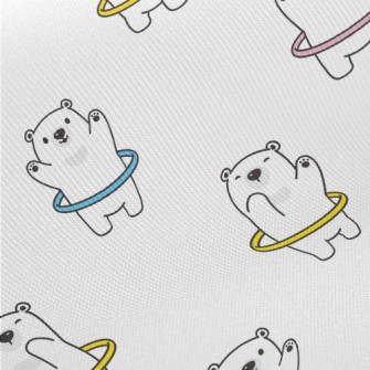 Hula Hoop White Bear Midweight Cotton Poplin
