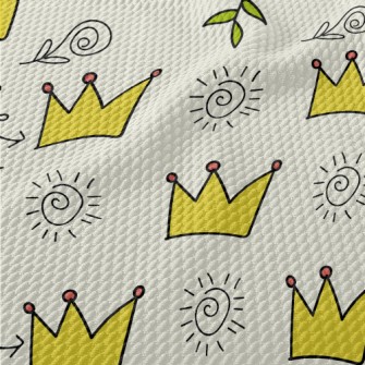 Graffiti Crown Branch Sun Birdseye Piqué