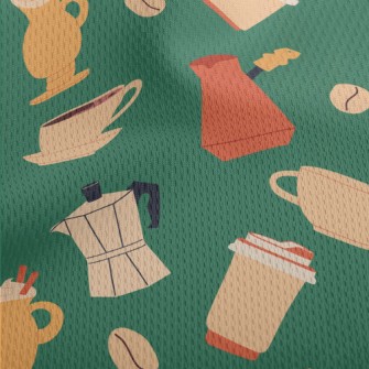 Coffee Equipment And Beverages Athletic Mesh Flat Back