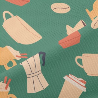 Coffee Equipment And Beverages Piqué