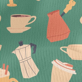 Coffee Equipment And Beverages Stretch Jersey