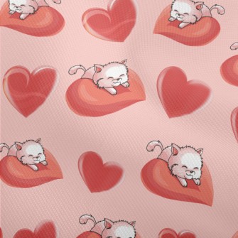 Cat Lying On A Big Heart Dobby