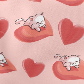 Cat Lying On A Big Heart Stretch Ponte