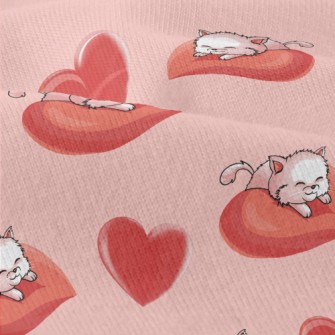 Cat Lying On A Big Heart Modern Jersey
