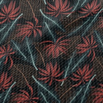 Original Tropical Exotic Plant Birdseye Piqué