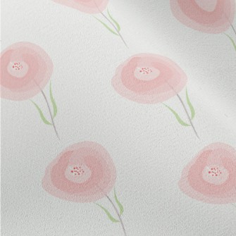 Gentle Pink Flowers Chiffon