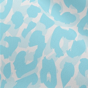Bright Aqua Leopard Print Chiffon