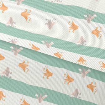 Orange Pink Hyacinth And Leave Waterproof Oxford