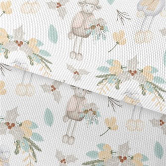 Hand Drawn Sheep With Christma Waterproof Oxford