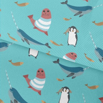 Narwhal Penguins And Seals Waterproof Oxford