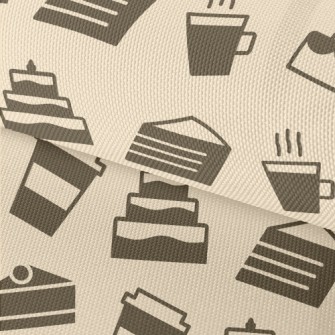Coffee Cake Pattern Waterproof Oxford