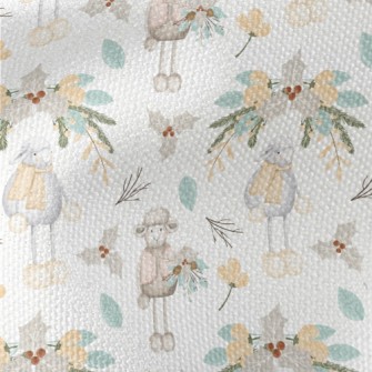 Hand Drawn Sheep With Christma Waterproof Canvas