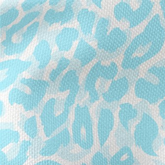 Bright Aqua Leopard Print Waterproof Canvas