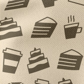 Coffee Cake Pattern Waterproof Canvas