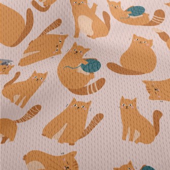 Cute Cat Who Loves To Play Athletic Mesh Flat Back