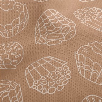 Simple Lines Sweet Small Cake Athletic Mesh Flat Back