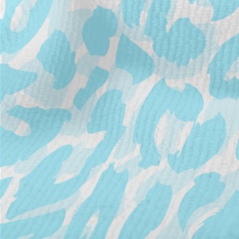Bright Aqua Leopard Print Terry