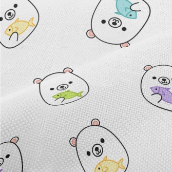 White Bear Holding Colorful Fi Performance Linen