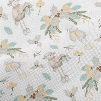 Hand Drawn Sheep With Christma Performance Linen