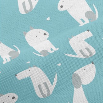 Spotted White Cute Dog Performance Linen