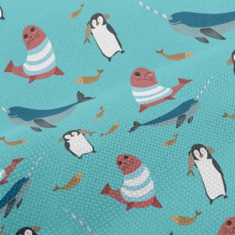 Narwhal Penguins And Seals Performance Linen
