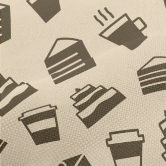 Coffee Cake Pattern Performance Linen
