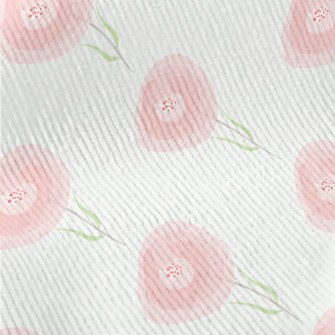 Gentle Pink Flowers Standard Corduroy