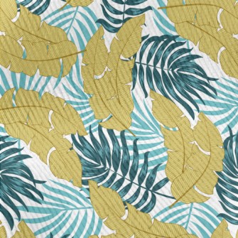 Colorful Green, Blue And Yello Standard Corduroy