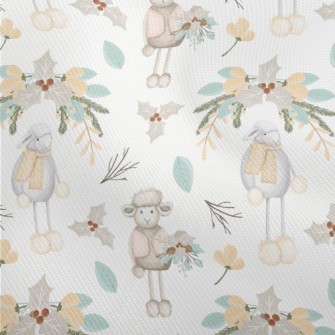 Hand Drawn Sheep With Christma Dobby