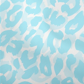 Bright Aqua Leopard Print Dobby