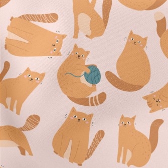 Cute Cat Who Loves To Play Stretch Ponte