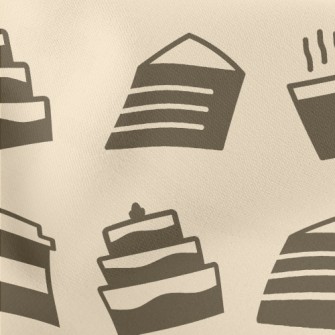 Coffee Cake Pattern Stretch Ponte